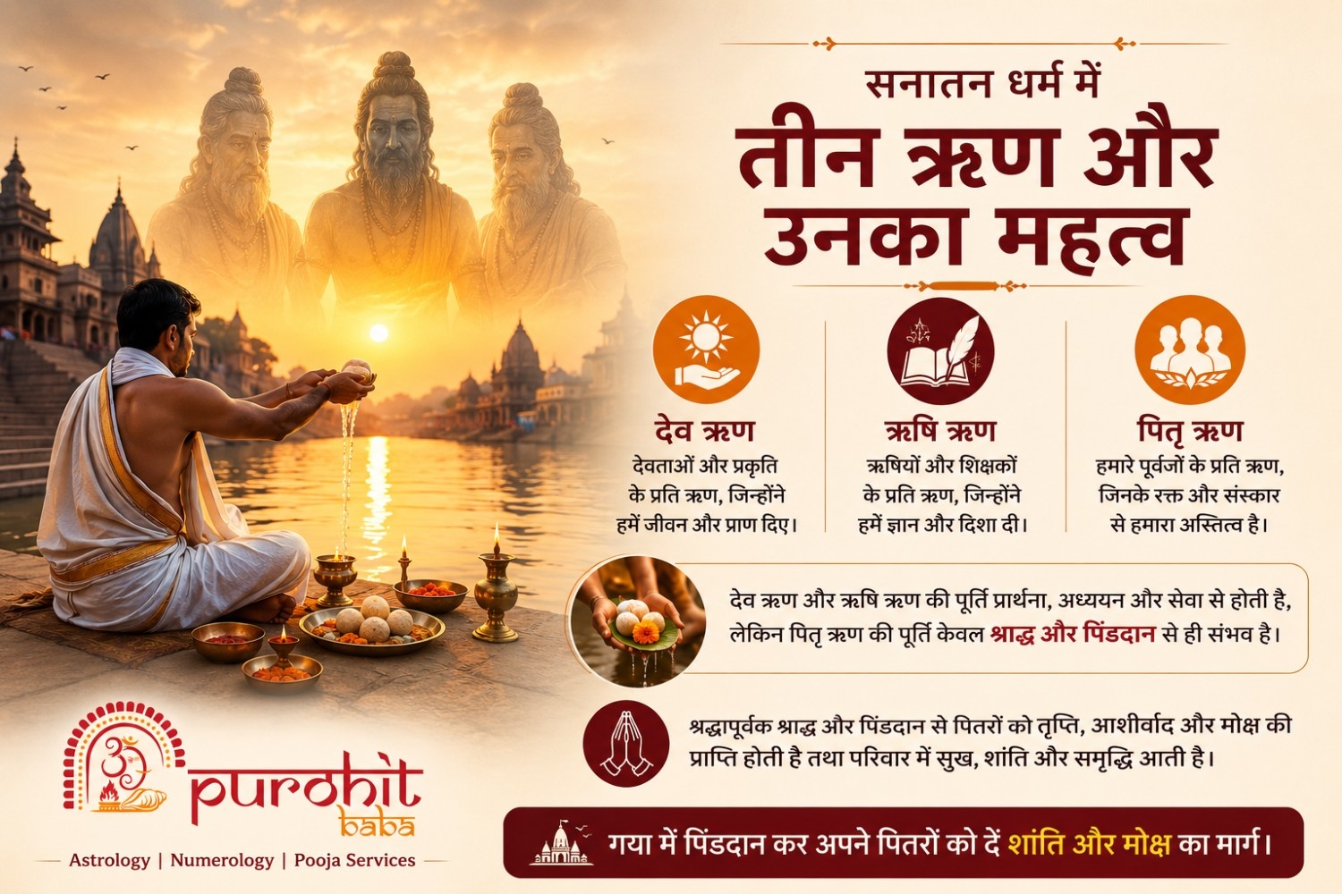 तीन ऋण: हमारा अस्तित्व उधार का है....